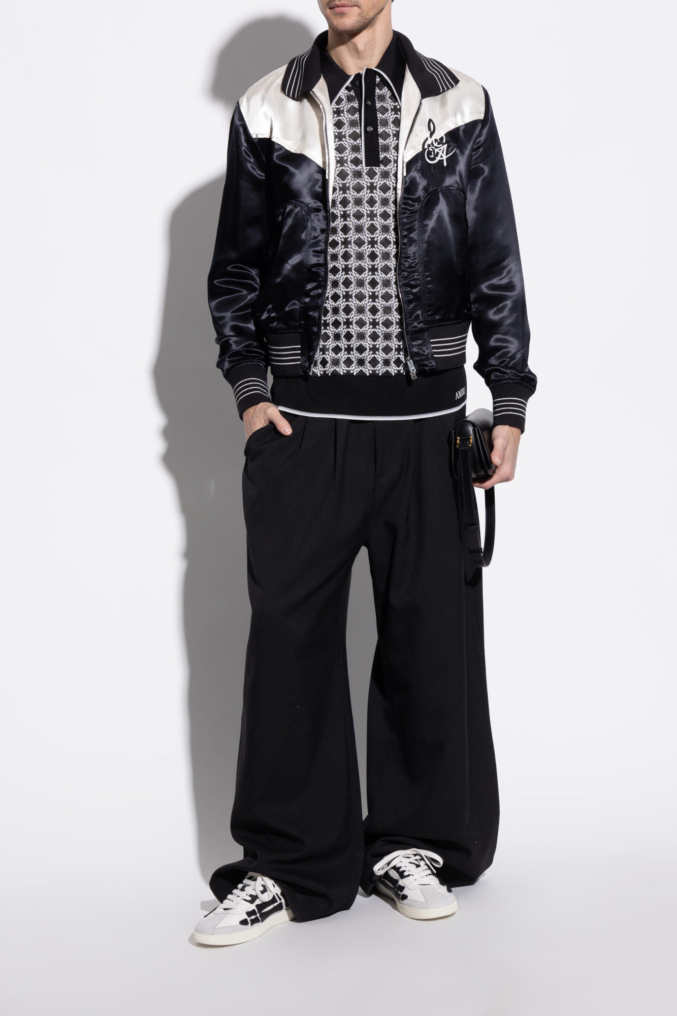 スニーカー AMIRI SS25 'Pacific Bones' sneakers (AMFOSR1126 BLACK) AMIRI - Men Pacific Bones Sneakers – Atelier New York